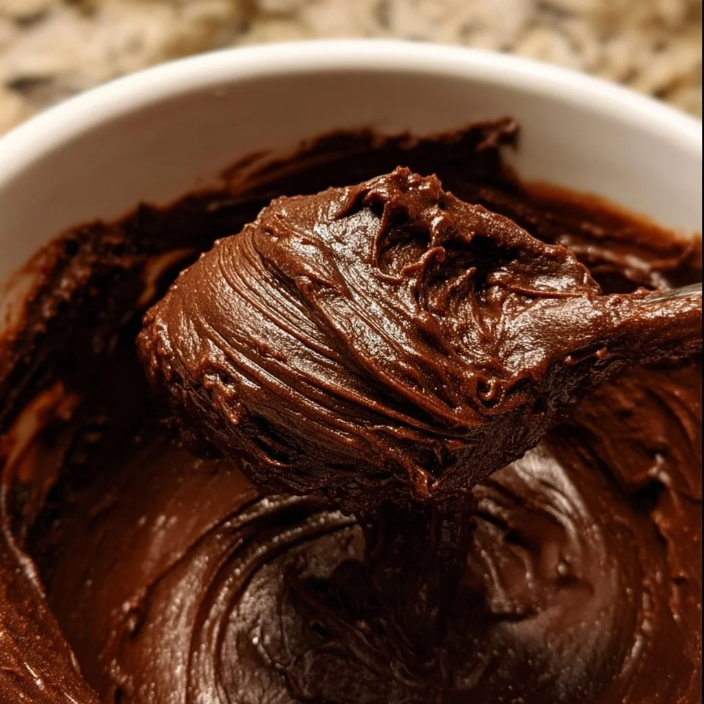 Delicious safe-to-eat brownie batter in a mixing bowl