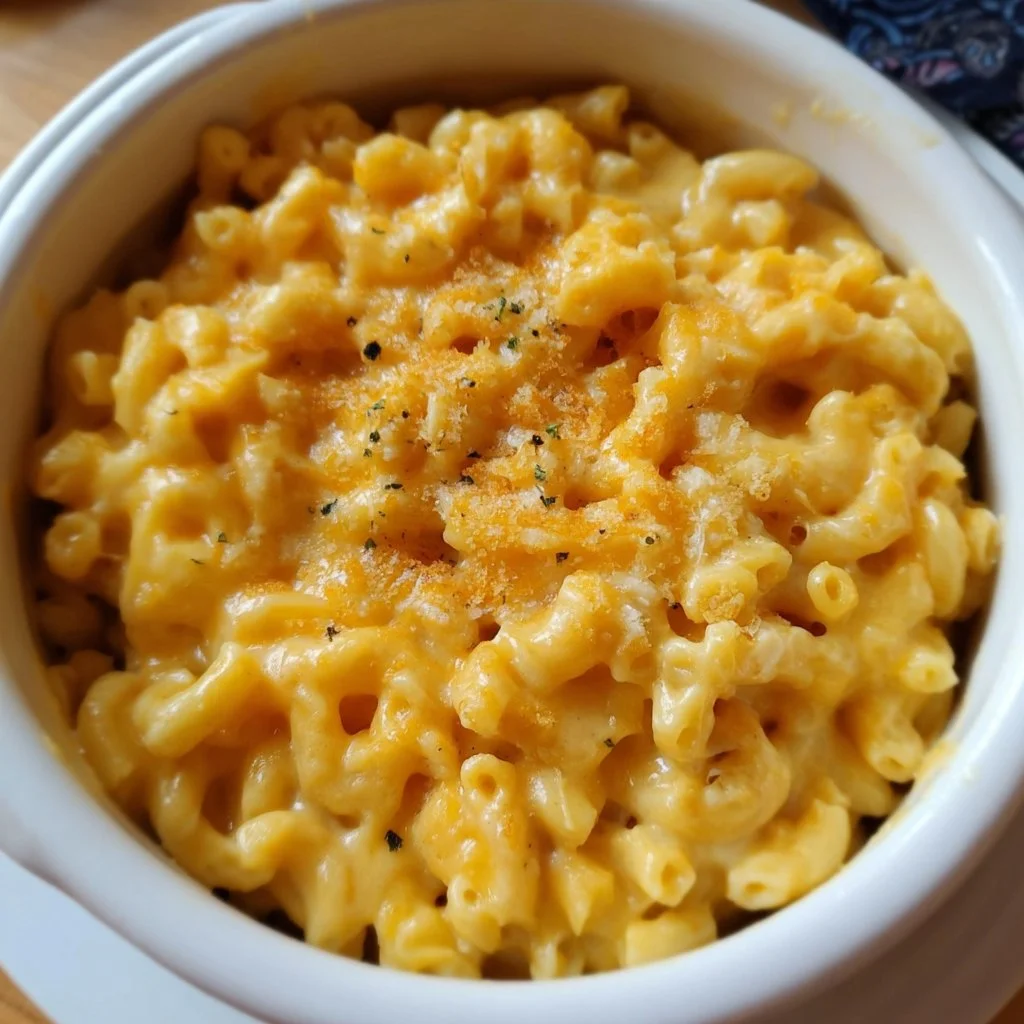 Delicious slow cooker macaroni and cheese in a creamy sauce