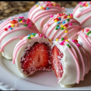 Delicious Strawberry Shortcake Oreo Balls, a perfect dessert treat.