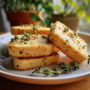 Vegan Grapefruit Thyme Shortbread cookies on a decorative plate