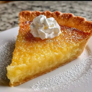 Bright and Zesty Lemon Chess Pie with a golden crust and lemon filling