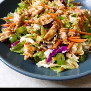 Delicious Chinese Chicken Salad with vegetables and chicken