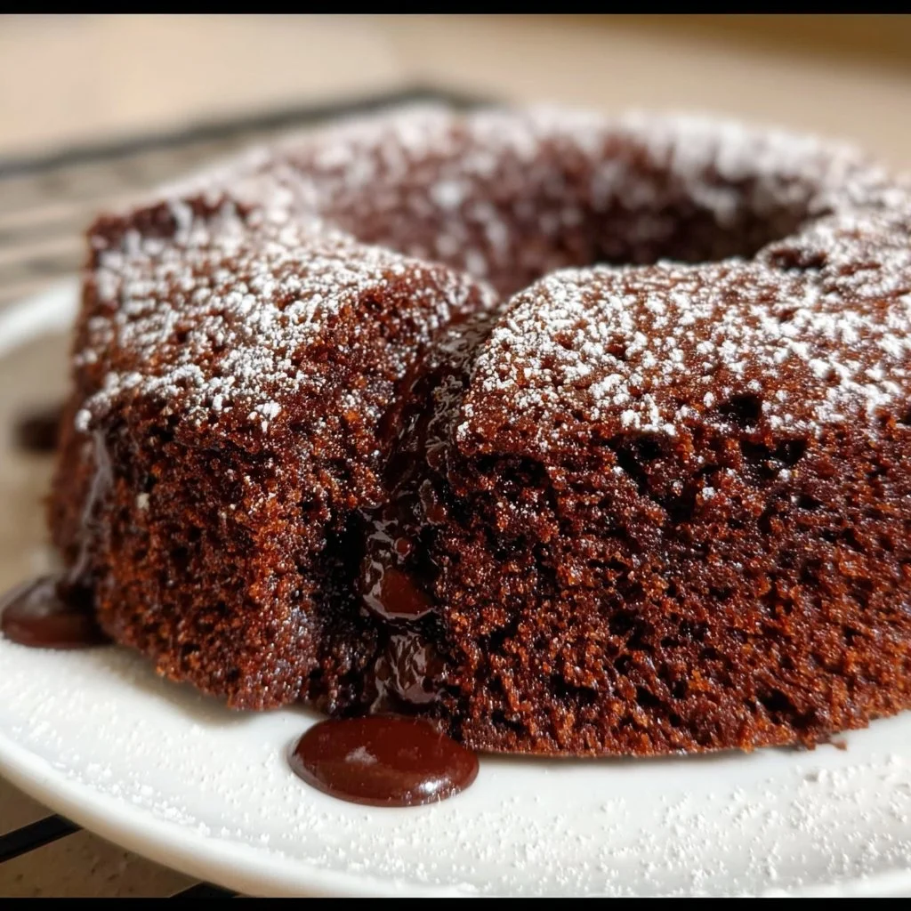 Deliciously moist Chocolate Olive Oil Cake with almond flour slice on a plate