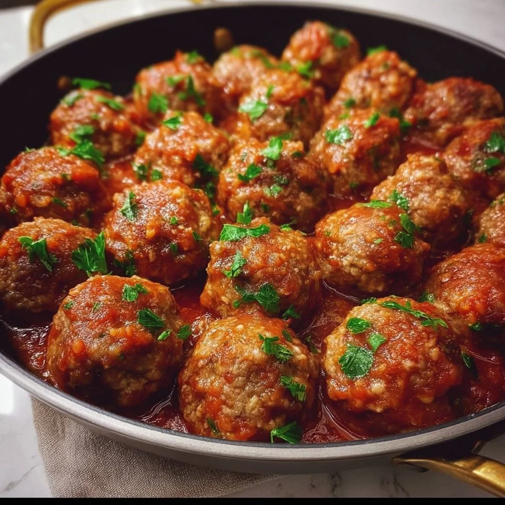 Classic Italian meatballs served with marinara sauce