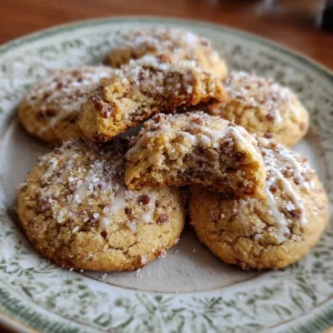 Delicious coffee cake cookies served on a plate with a coffee cup