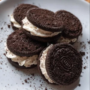 Delicious Crumbl-style Chocolate Oreo Cookies with buttercream frosting