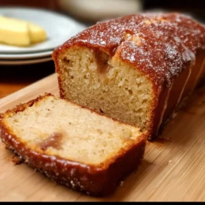 Homemade cinnamon donut bread fresh out of the oven