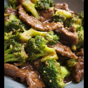 Delicious easy beef & broccoli dish served with rice