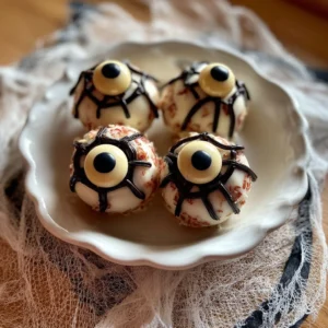 Halloween-themed mozza ball eyes recipe