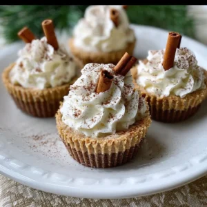 No-Bake Gingerbread Cheesecake Cups topped with festive decorations and spices.