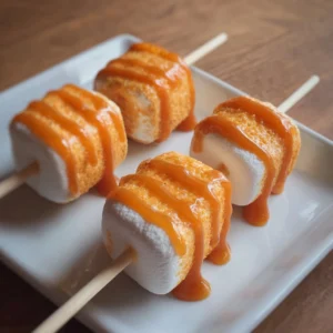 Delicious pumpkin marshmallow lollipops decorated for autumn festivities
