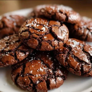 Deliciously rich flourless chocolate cookies on a plate
