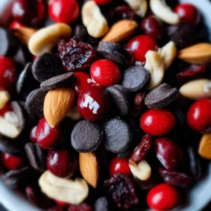 Vampire Bite Trail Mix with spooky treats and healthy nuts