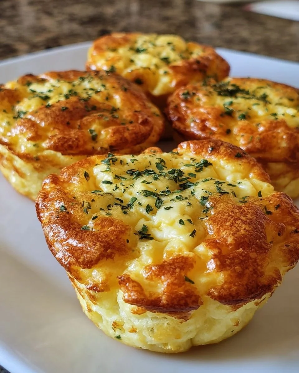 Deliciously fluffy cottage cheese egg muffins served on a plate
