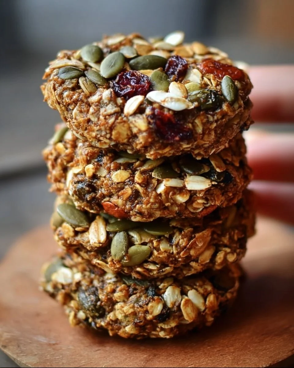 Healthy nut and seed energy cookies for a nutritious snack option