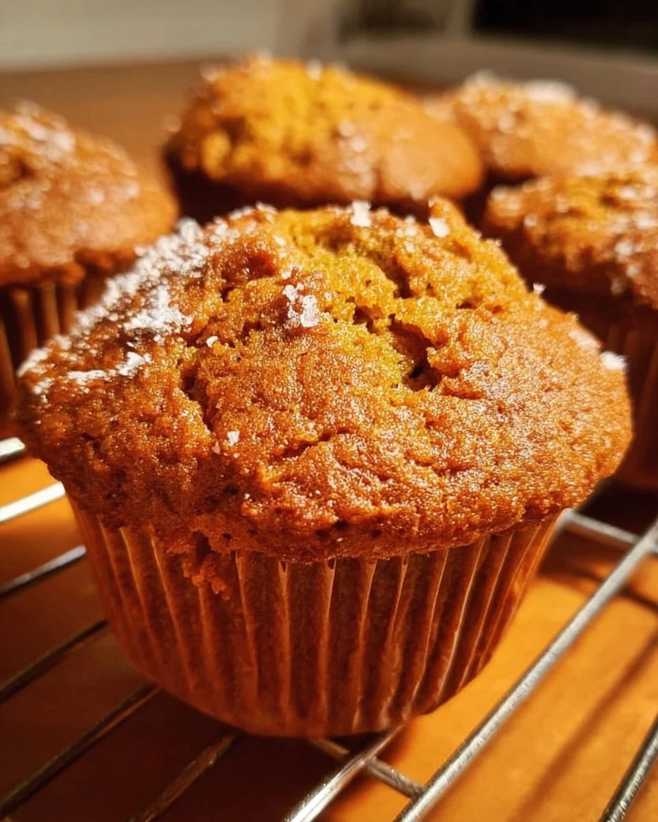 Delicious homemade pumpkin spice muffins ready to enjoy in warm autumn colors.