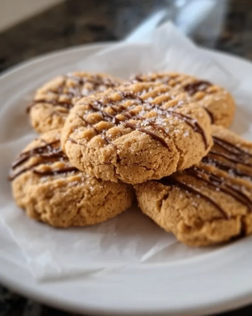 3 Ingredient Peanut Butter Cookies made with pudding for a chewy texture
