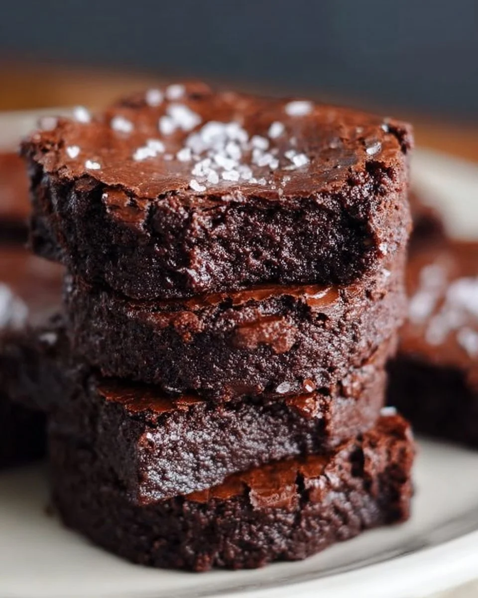 Delicious homemade sourdough brownies served on a plate.