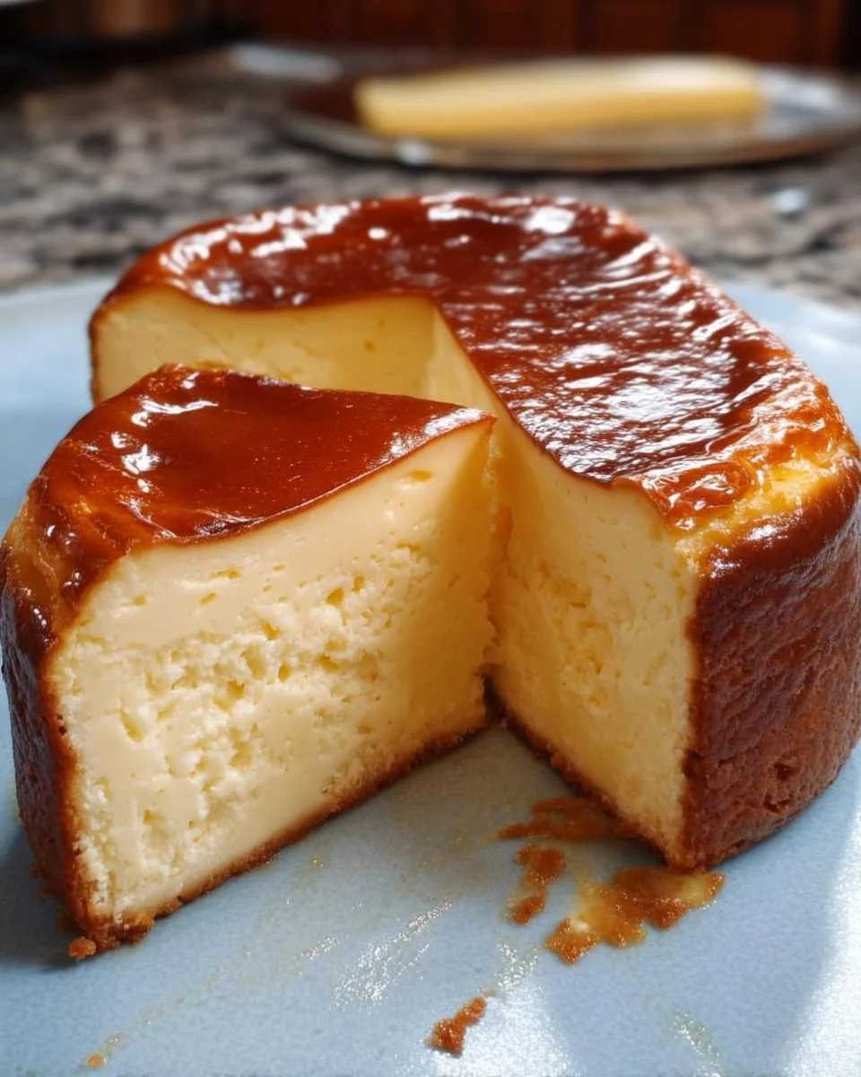 Delicious Burnt Basque Style Cheesecake recipe without alcohol
