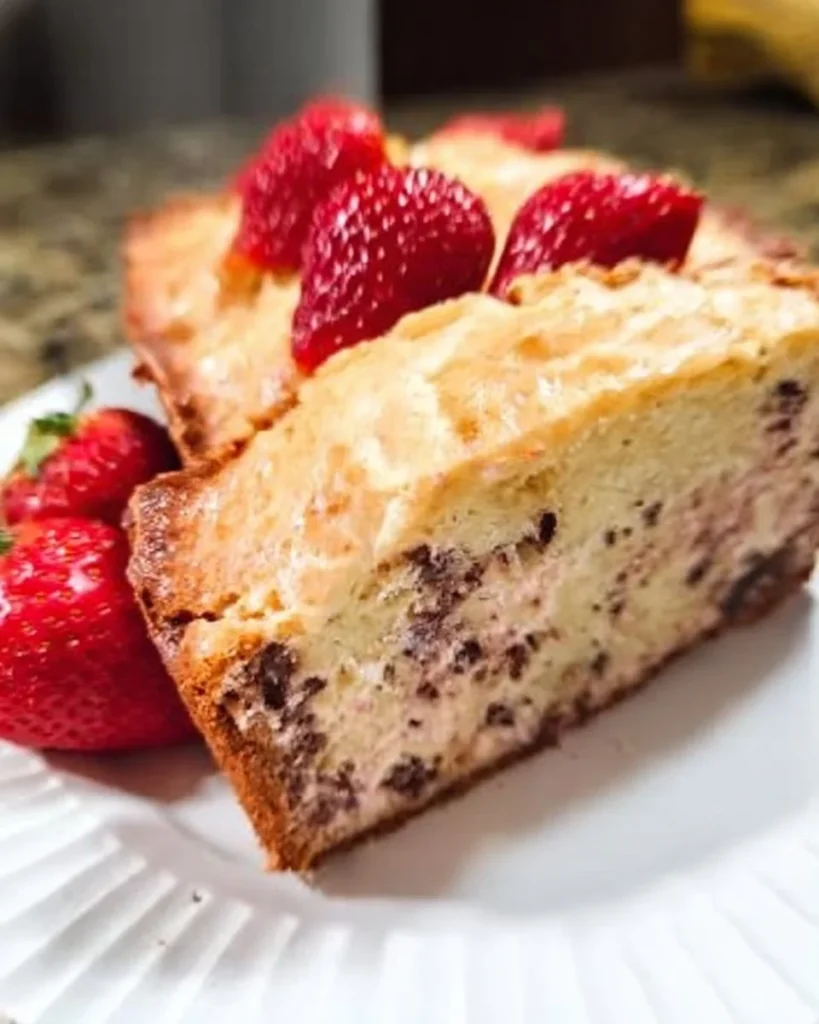 Delicious chocolate chip banana bread fresh out of the oven