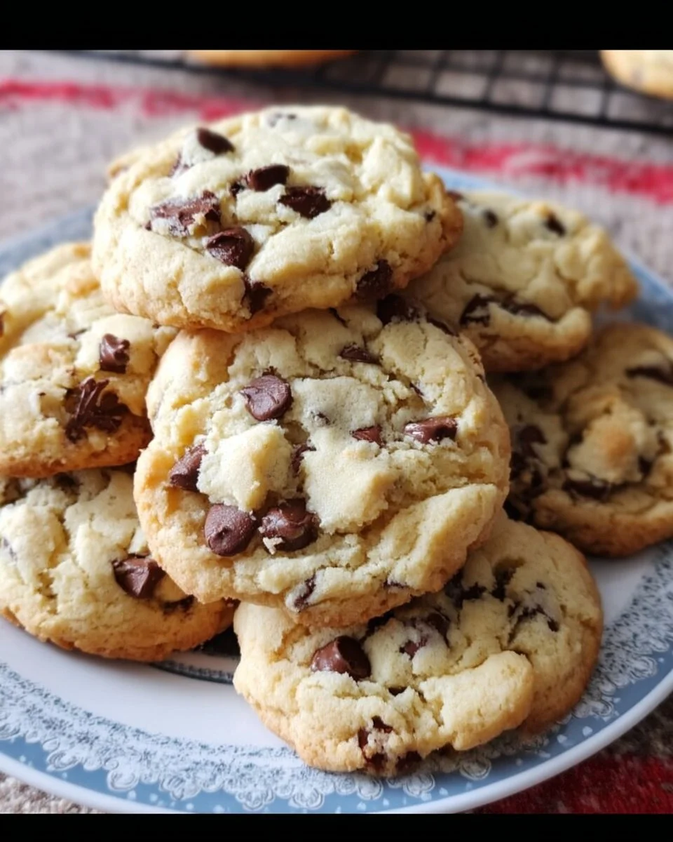 Delicious chocolate chip cake mix cookies fresh out of the oven.
