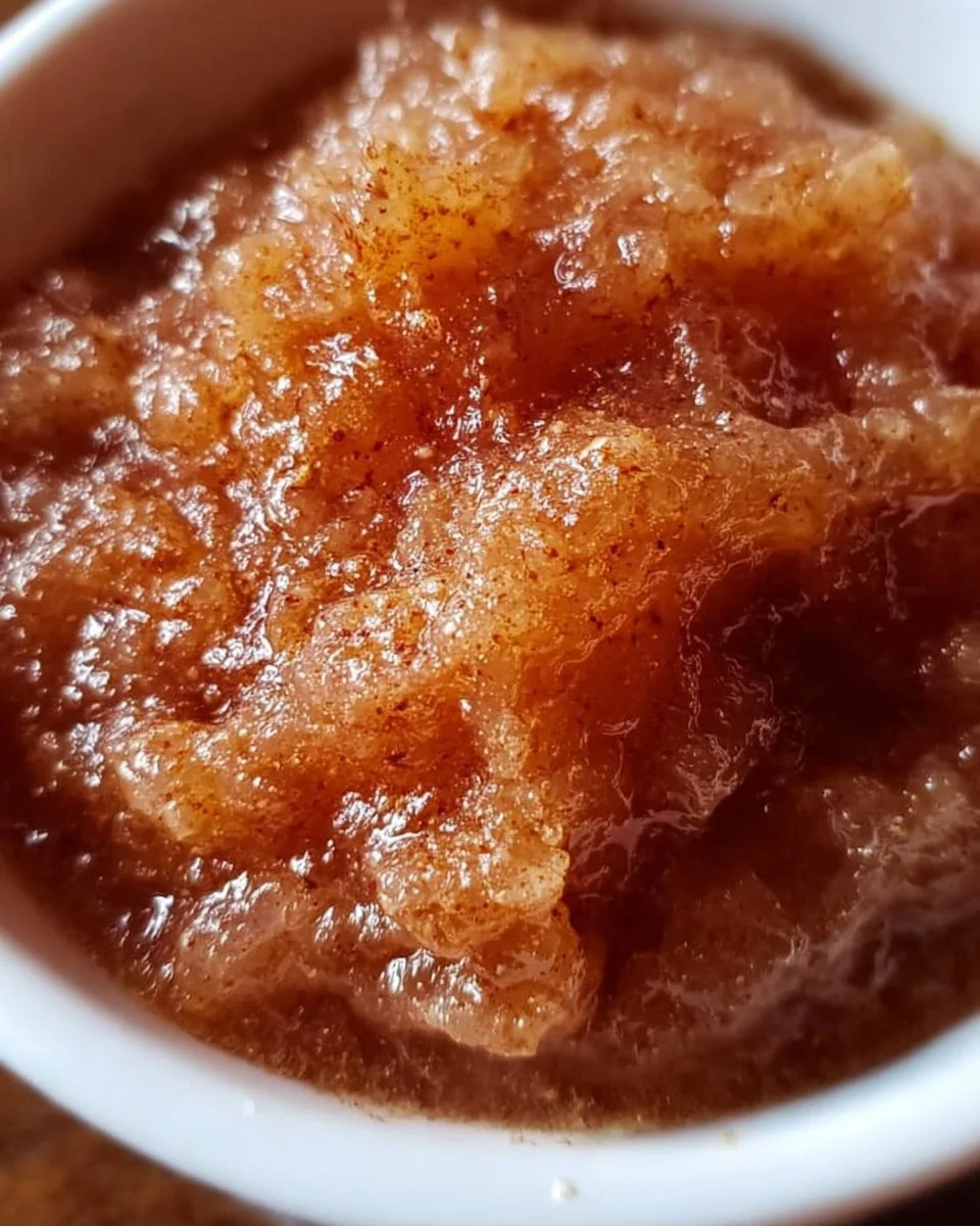 Delicious homemade Crockpot cinnamon applesauce in a bowl