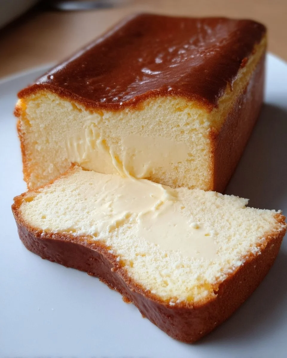 Easy loaf pan cheesecake with a creamy filling and graham cracker crust
