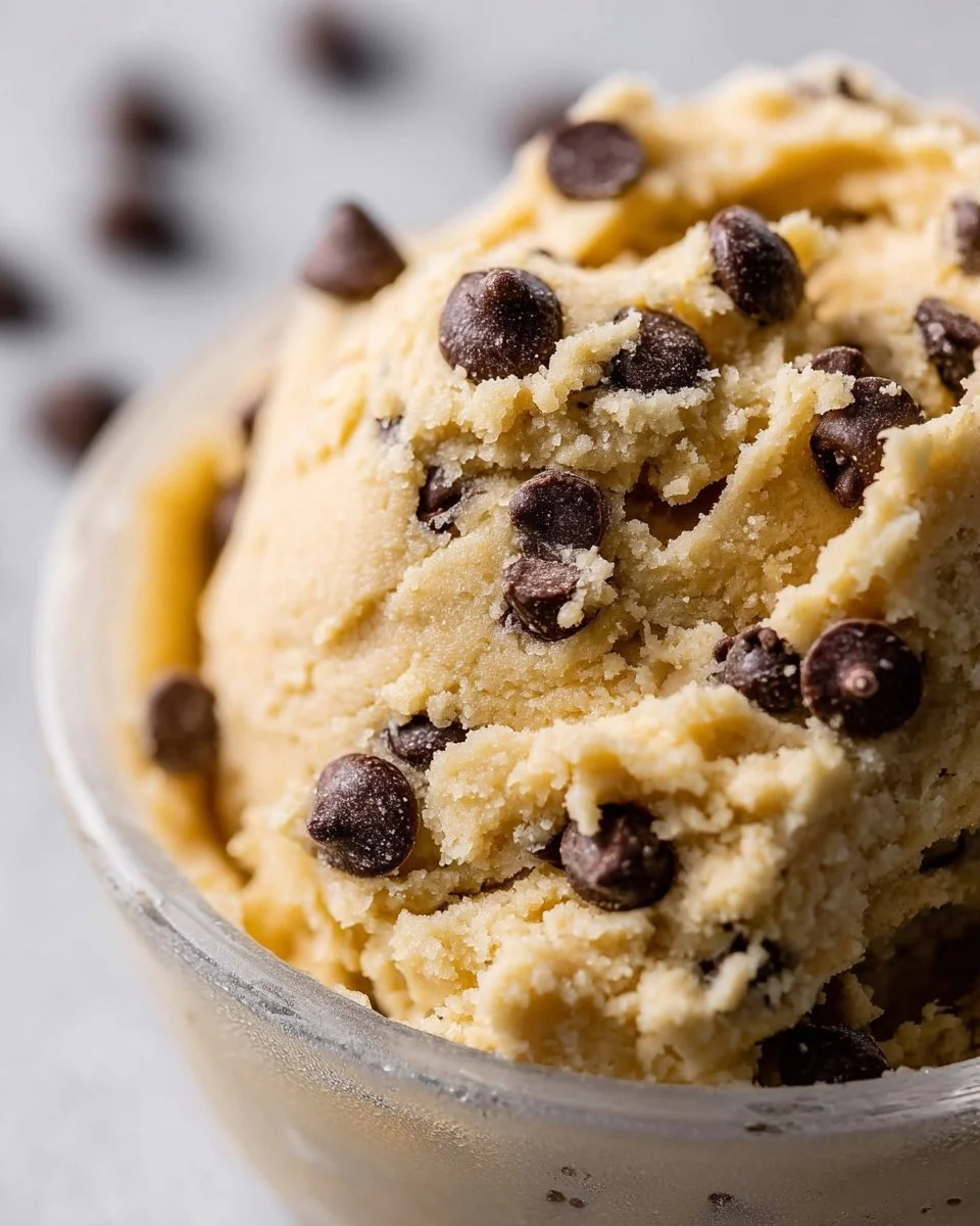 Delicious edible Keto cookie dough in a bowl, perfect for low-carb diets.