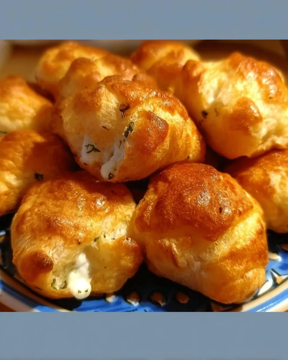 Delicious Garlic Chicken Puffs ready to be served.