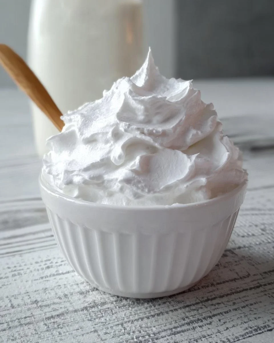Delicious homemade marshmallow fluff in a bowl with a spoon
