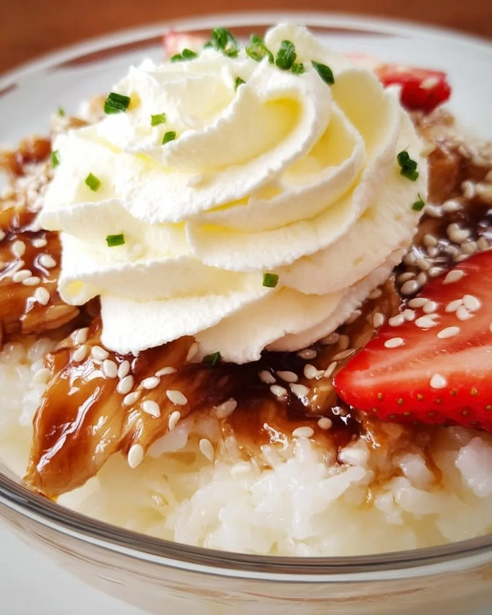 Slow cooker teriyaki chicken garnished with green onions and sesame seeds