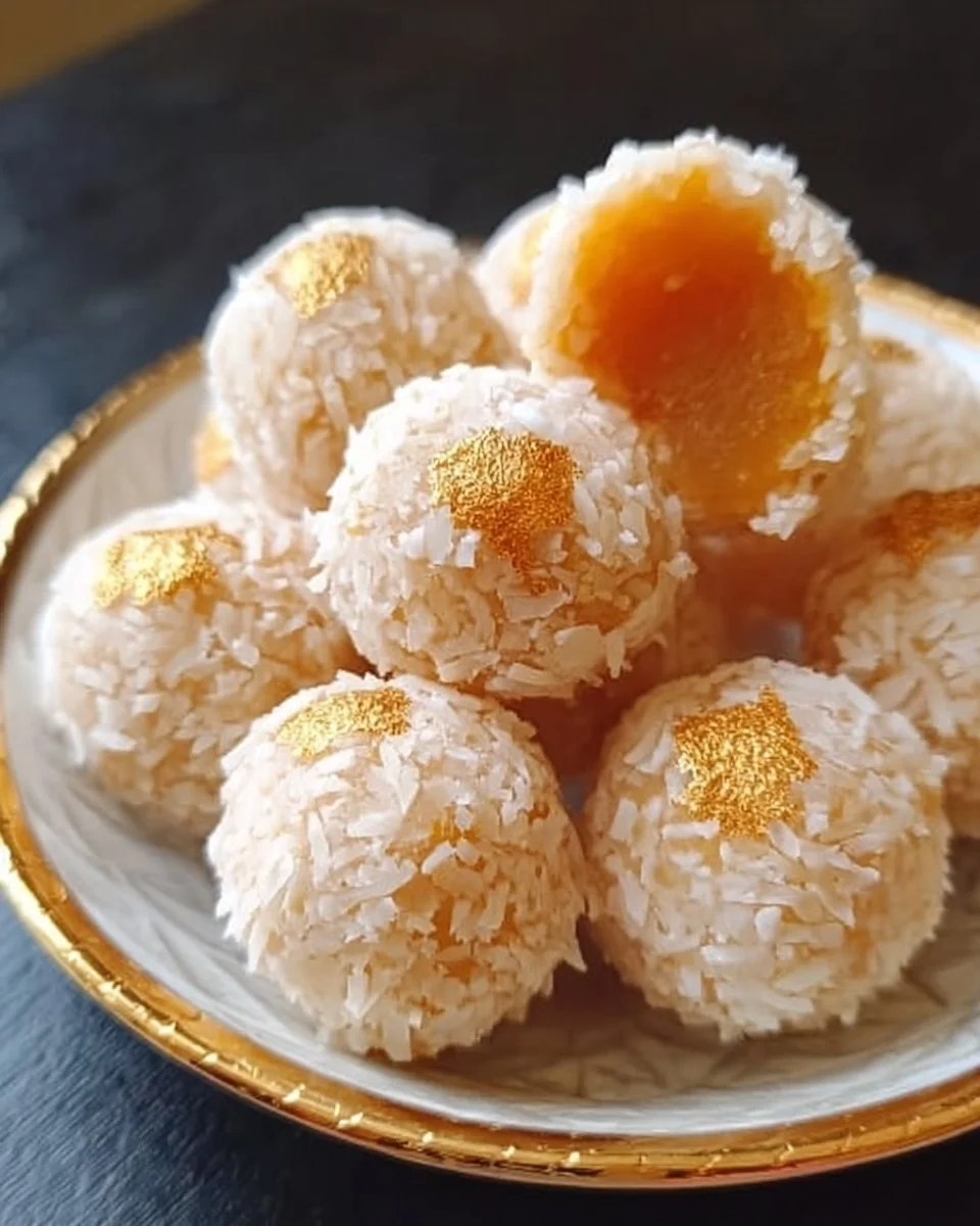 Sweet chickpea flour truffles made with natural ingredients.