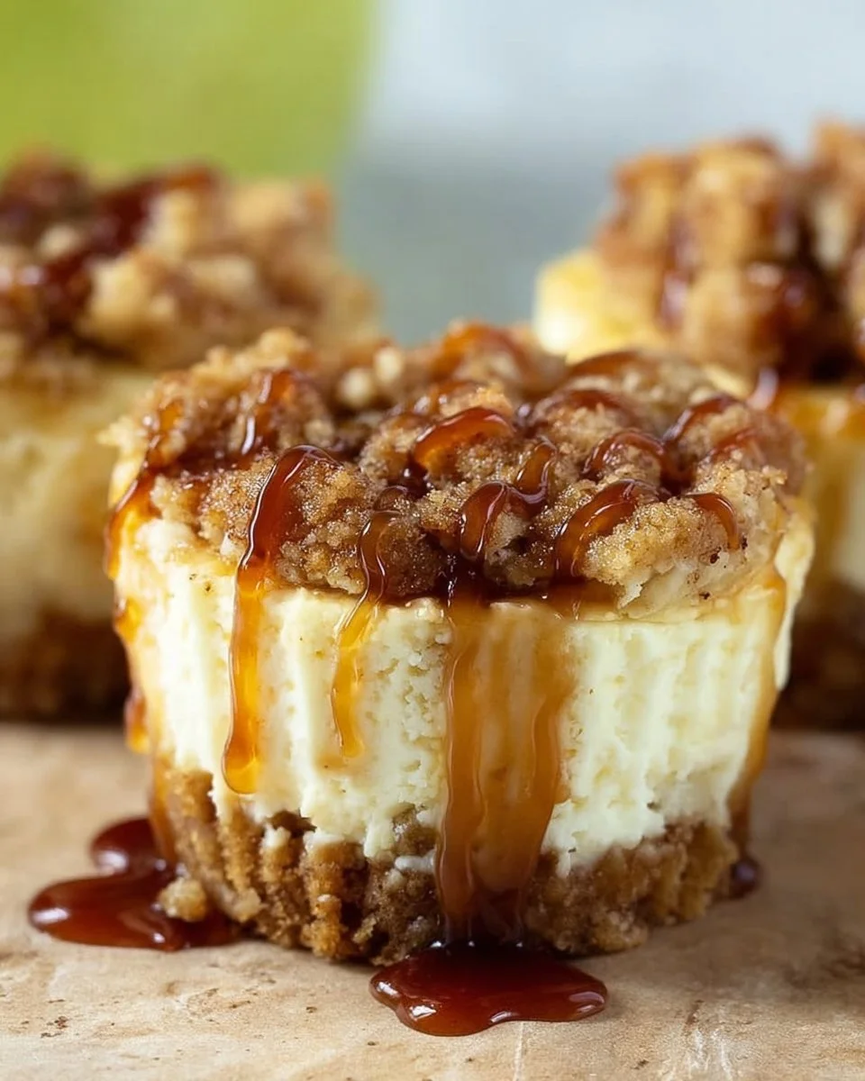 Apple Crisp Mini Cheesecakes