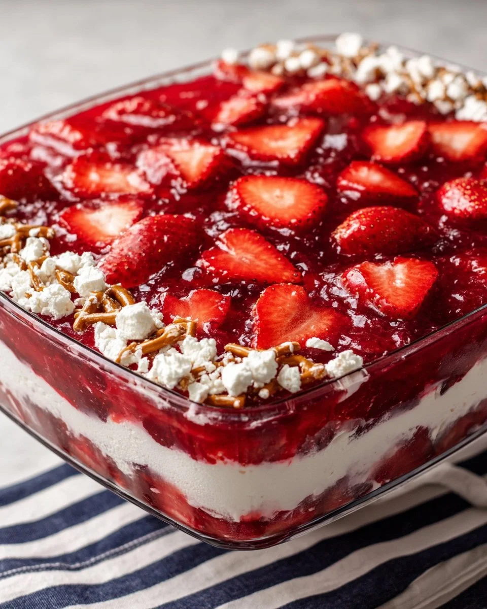 Best Strawberry Pretzel Jello Salad