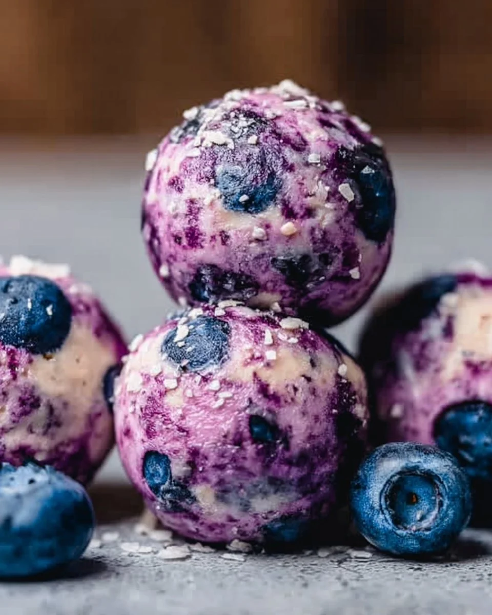 Blueberry Cheesecake Protein Bites
