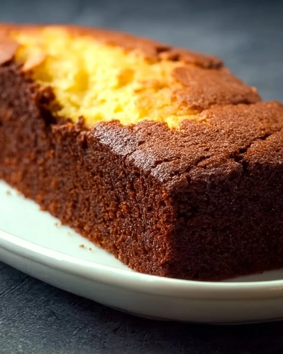 Delicious slice of Brownie Butter Cake showcasing rich chocolate layers and buttery texture