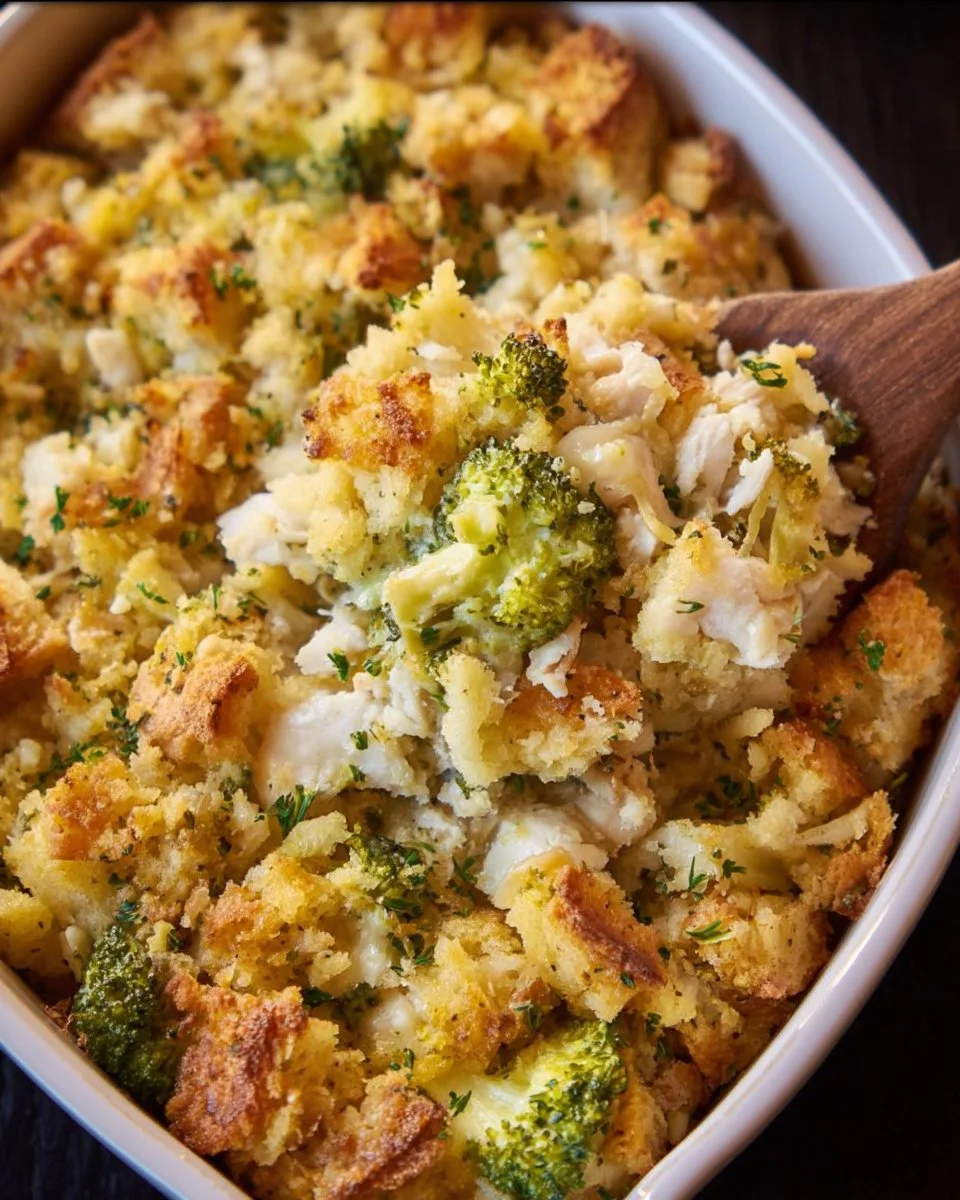 Chicken and Broccoli Stuffing Casserole