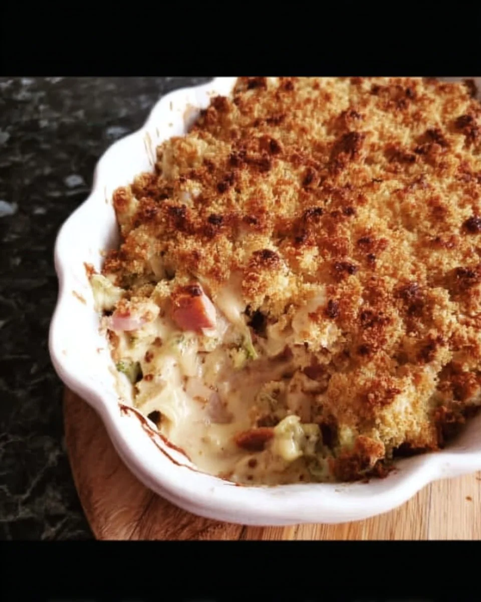 Chicken Cordon Bleu Style Casserole (Turkey Ham)