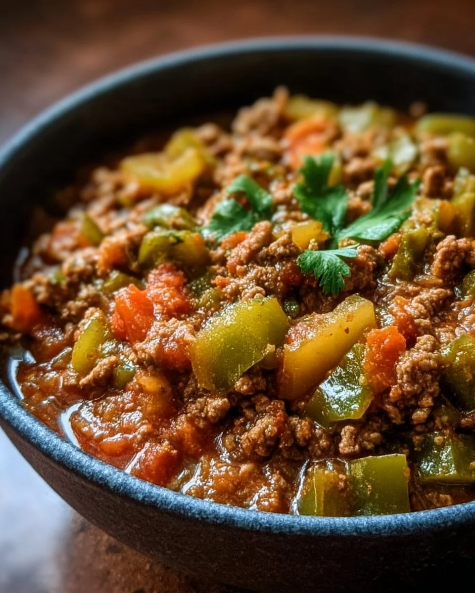Easy Green Chile Picadillo