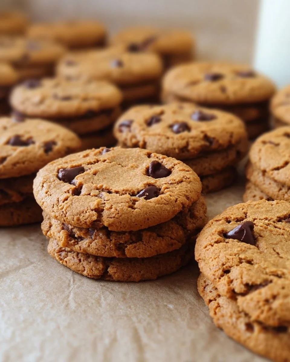 Flourless Peanut Butter Chocolate Chip Cookies
