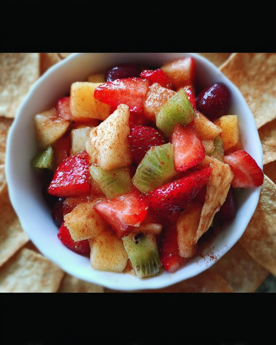 Fruit Salsa With Baked Cinnamon Chips