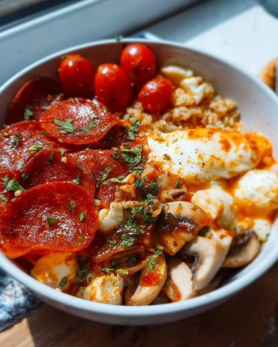 Healthy Pizza Protein Bowl