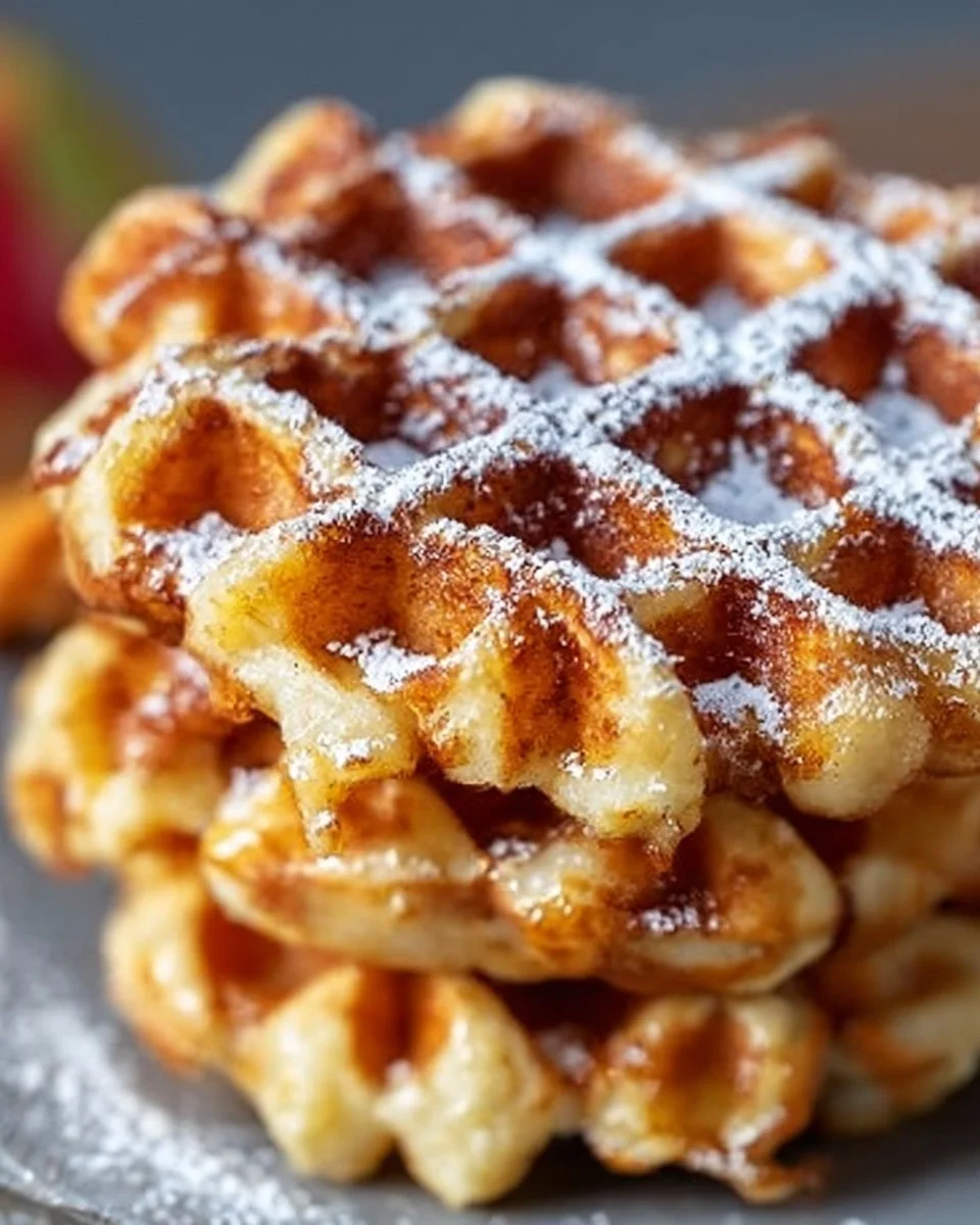 Homemade Apple Fritter Waffle Donuts