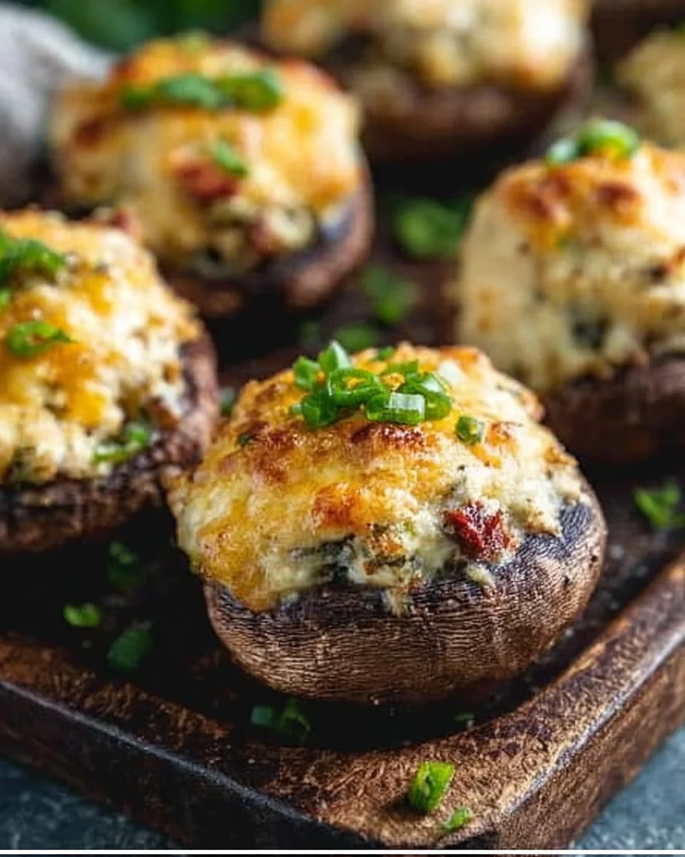 Jalapeno Popper Stuffed Mushrooms