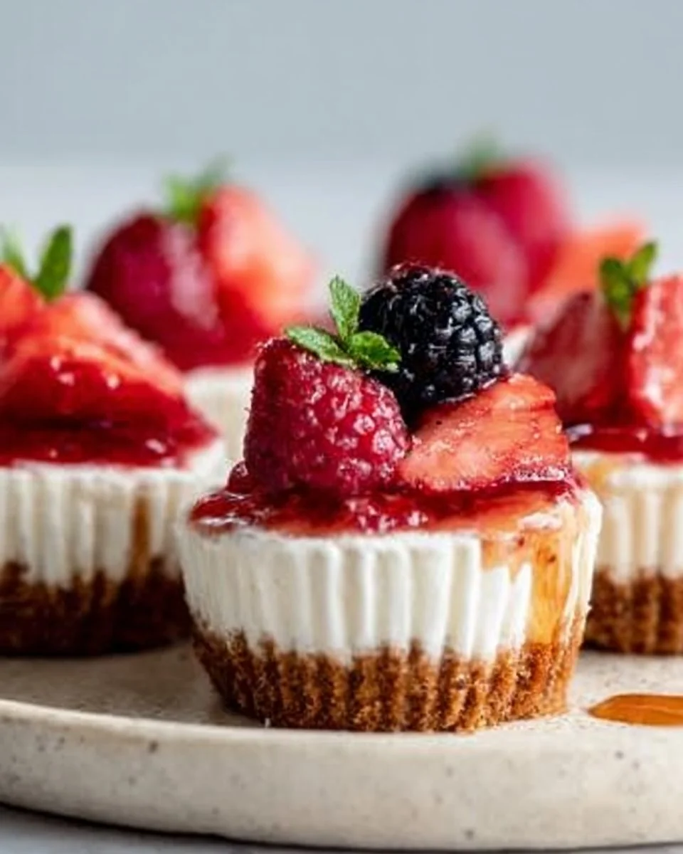 Mini No-Bake Cheesecakes