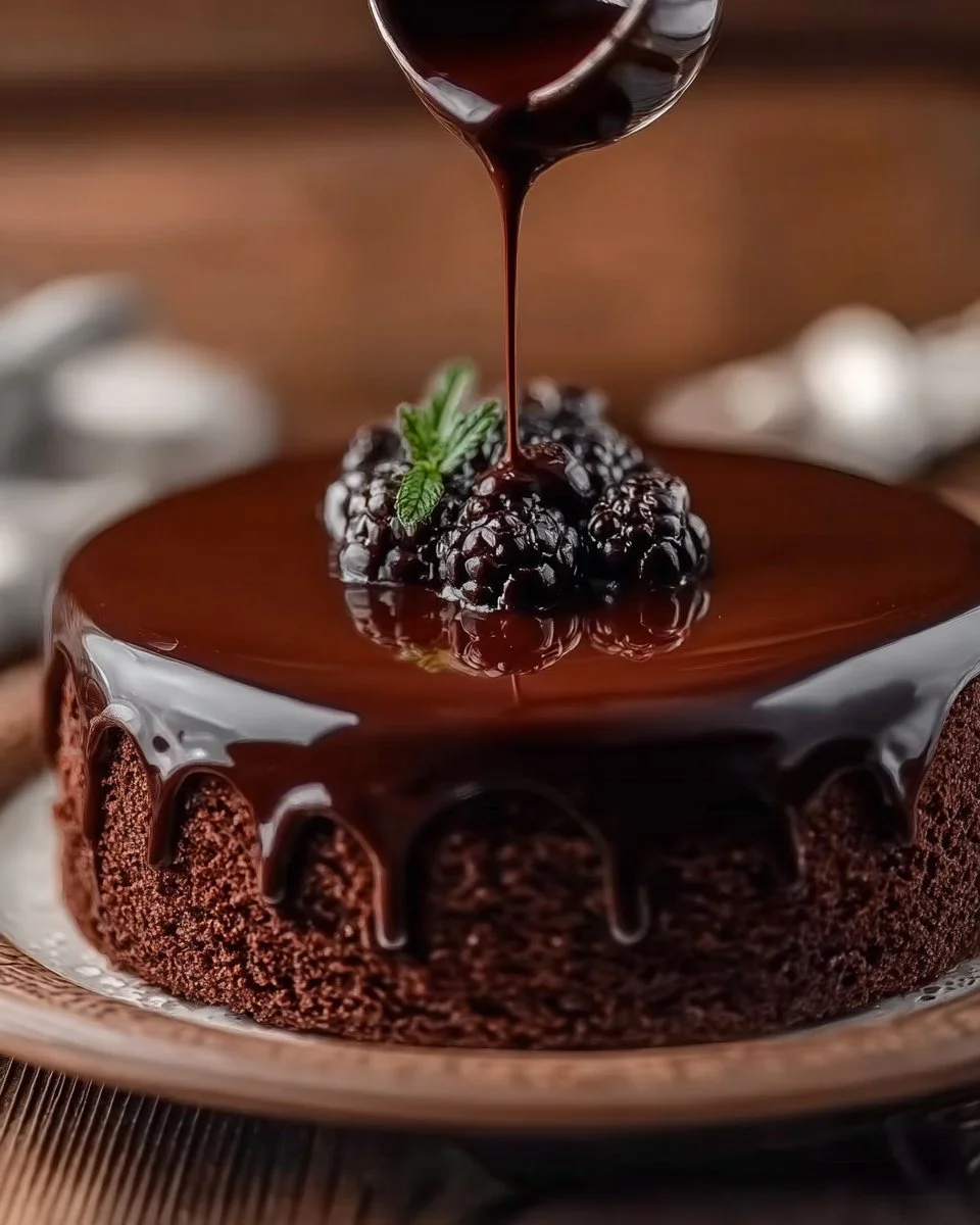 Mirror Glaze Chocolate Cake