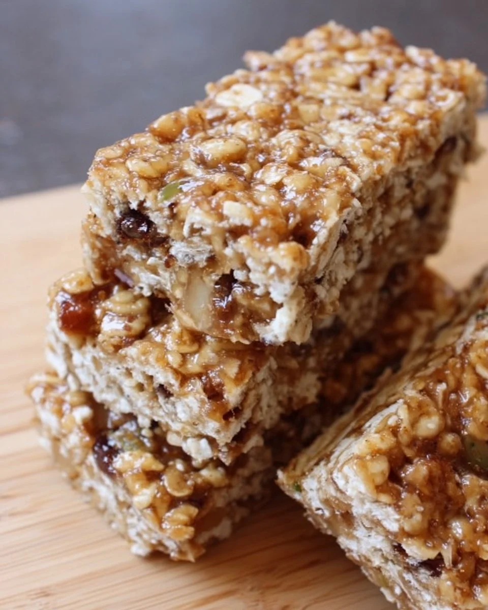 Delicious no-bake Rice Krispies granola bars with chocolate and nuts.