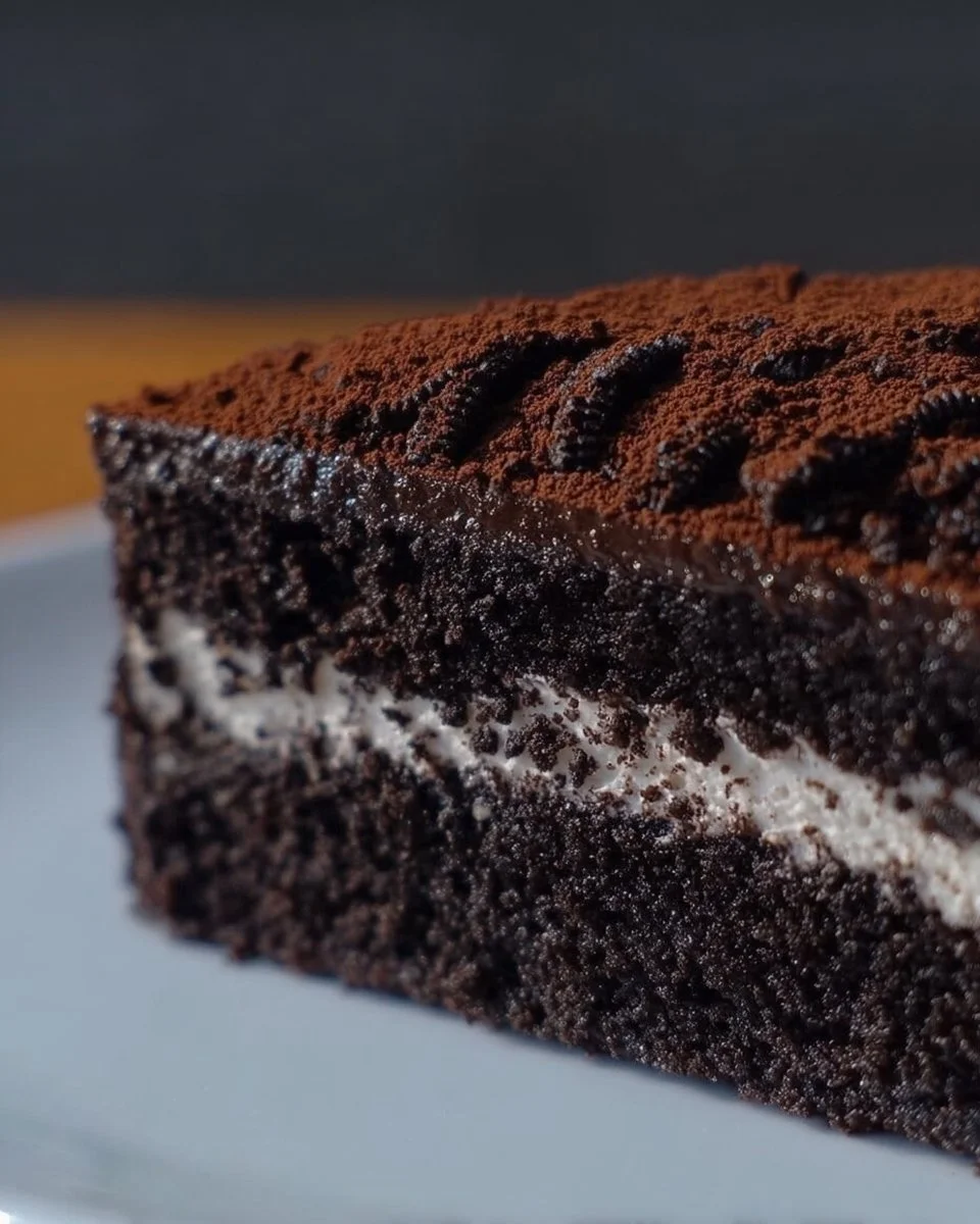 Delicious Oreo Cake with creamy frosting and cookie toppings