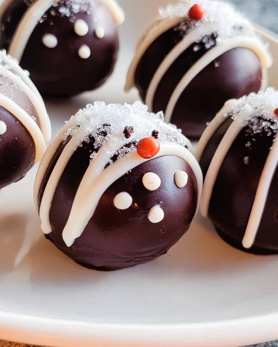 Delicious homemade Oreo Chocolate Balls ready to enjoy.