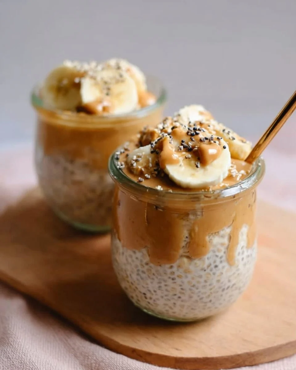 Peanut Butter Banana Overnight Oats
